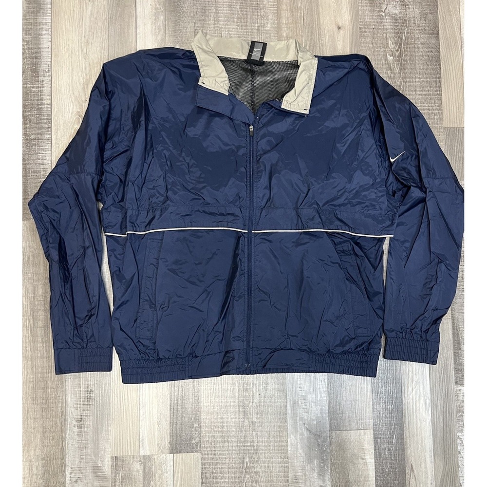 Nike Golf Men's Clima Fit Windbreaker XL Blue Pullover Long‎ Sleeve